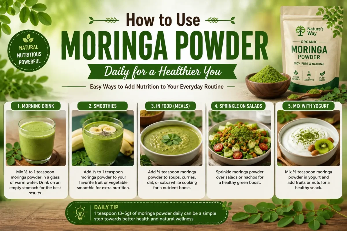 How to use moringa powder daily